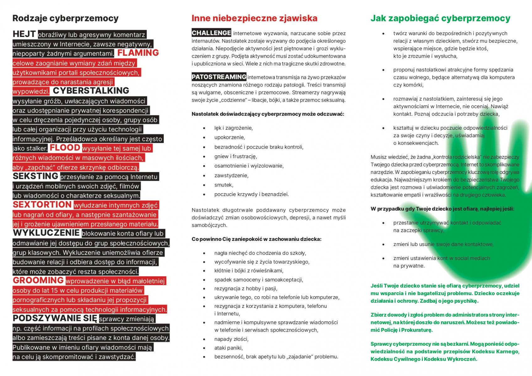 ulotka nt. cyberbezpieczeństwa