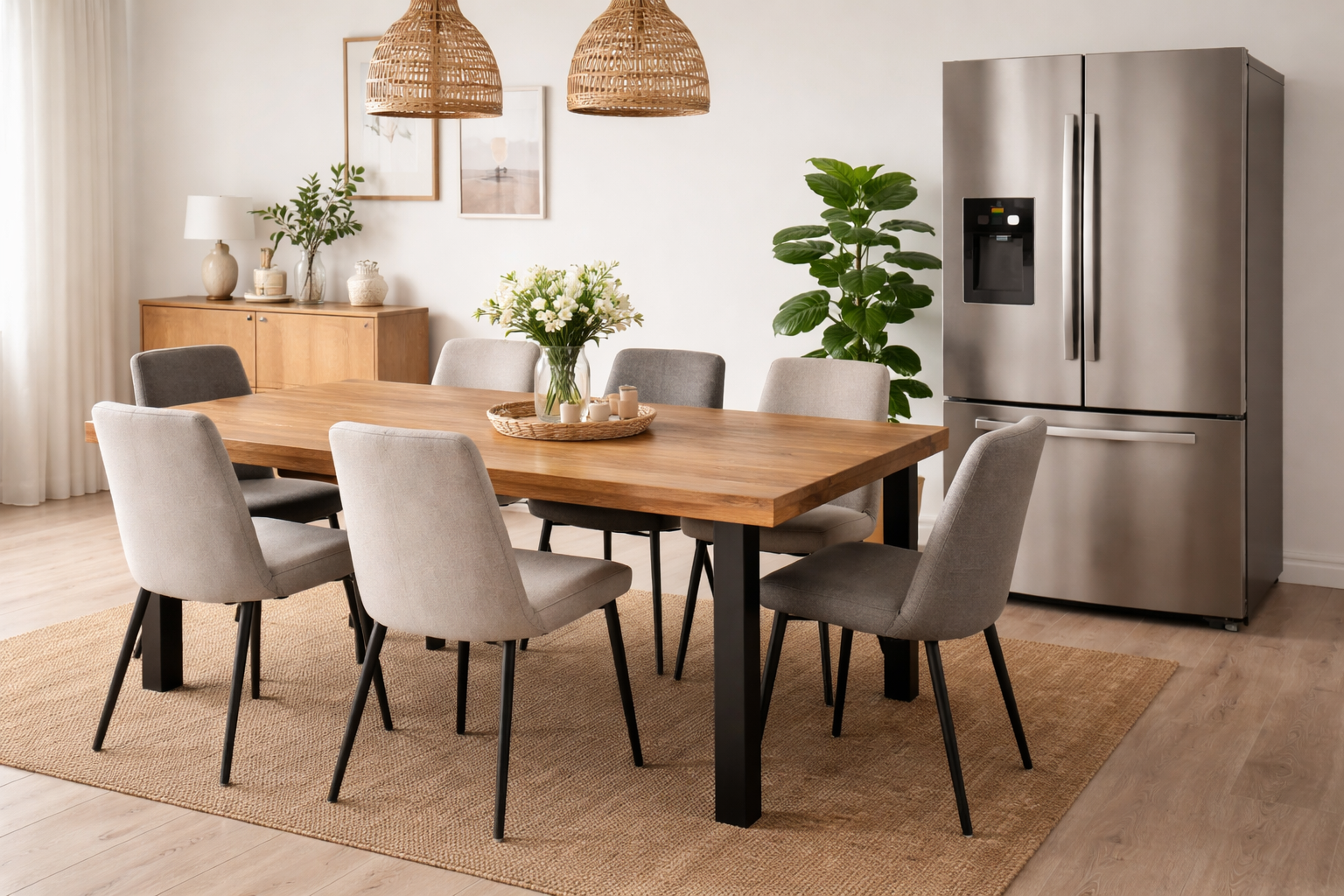 Potrzebujemy stołu z krzesłami oraz lodówki