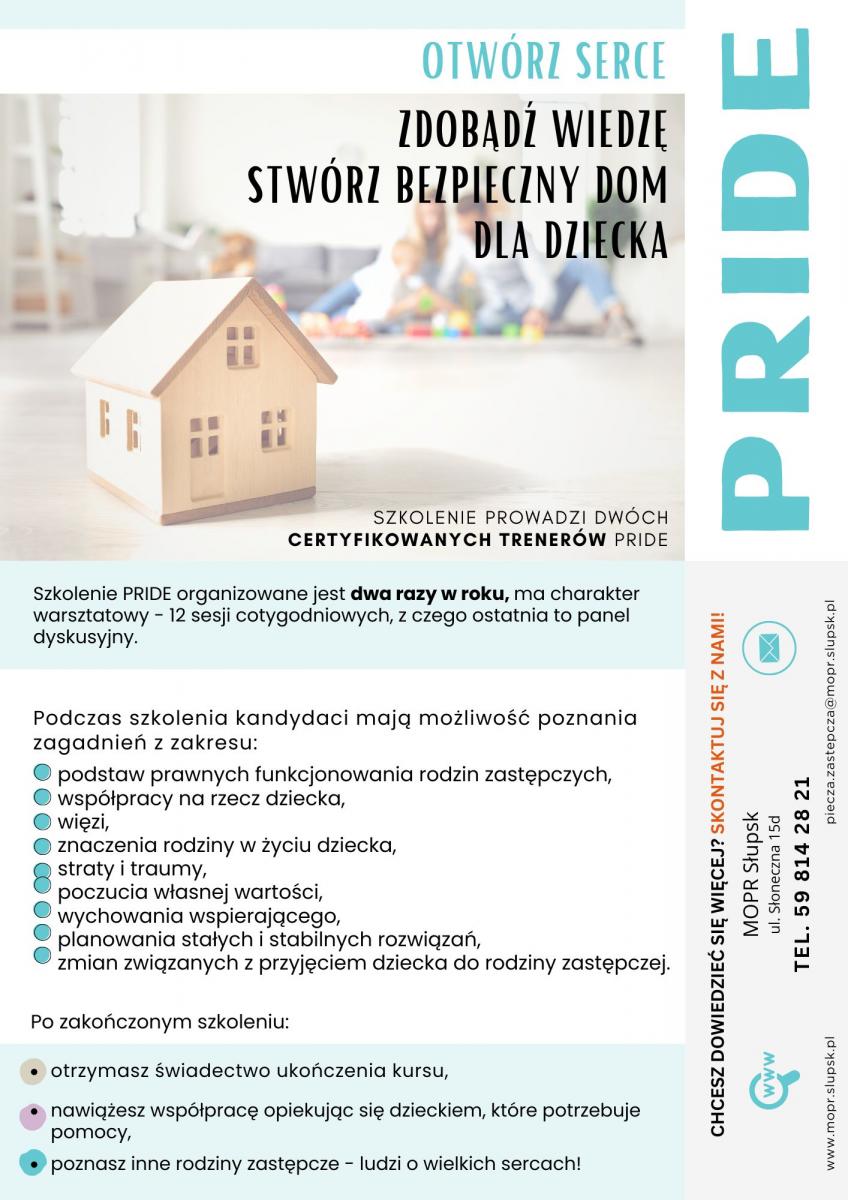ulotka informująca o szkoleniu PRIDE