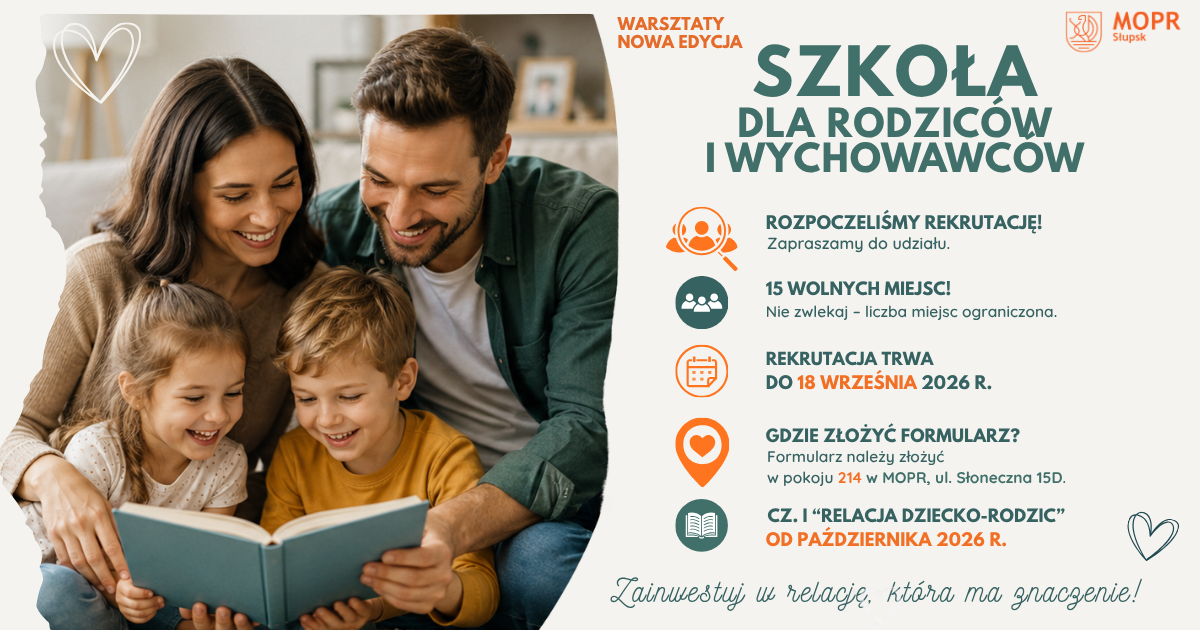plakat informujacy o dekrutacji do Szkoły Rodzica