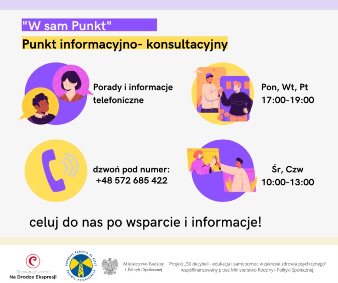 Infolinia dla osób potrzebujących pomocy psychologicznej
