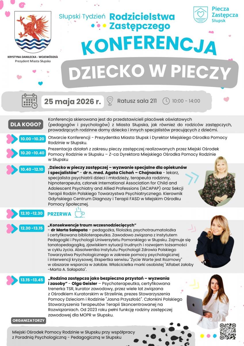 Plakat Informujący o konferencji - dziecko w pieczy