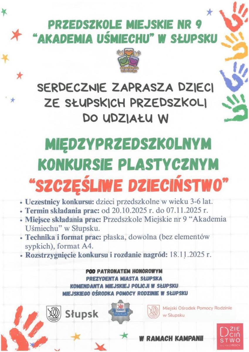 Plakat informacyjny o przedszkolu