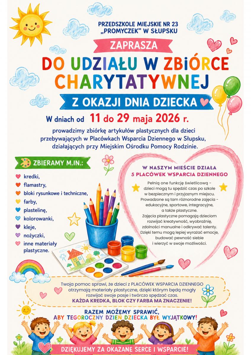 plakat informacyjny dot. zbi&oacute;rki charytatywnej