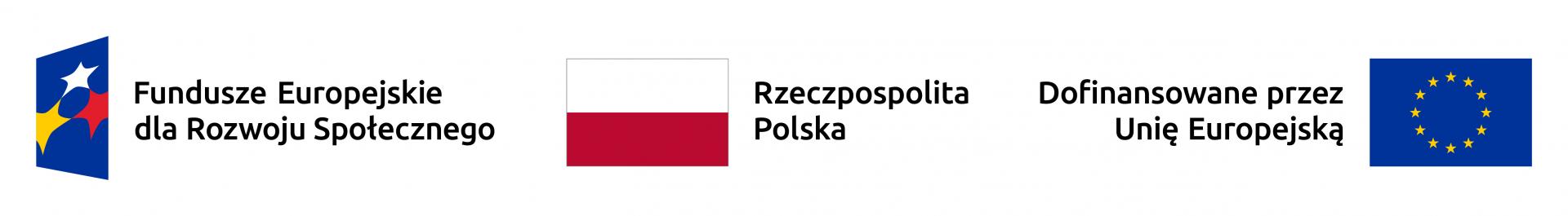 logo Fundusze Europejskie dla Rozwoju Społecznego, Rzeczpospolita Polska oraz Dofinansowano przez Unię Europejską